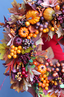 jesienny wianek z dyniami, Yrena, śr.37cm 