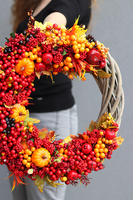 jesienny wianek owocowy, Owoce Frutano, śr.44cm 