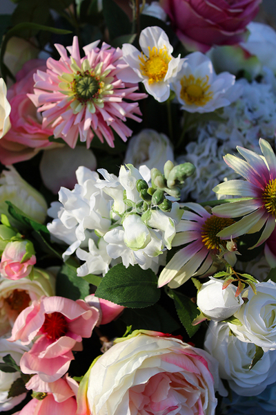 kompozycja / bukiet w aluminiowym naczyniu Sarmacja wys.70cm