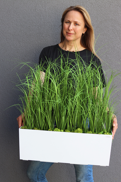 Gretano, sztuczna trawa w plastikowej donicy, wys.70cm