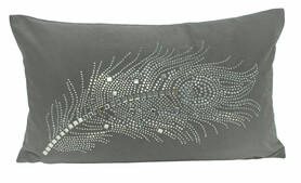 Feather Grey, elegancka poszewka na poduszkę, 30x50cm