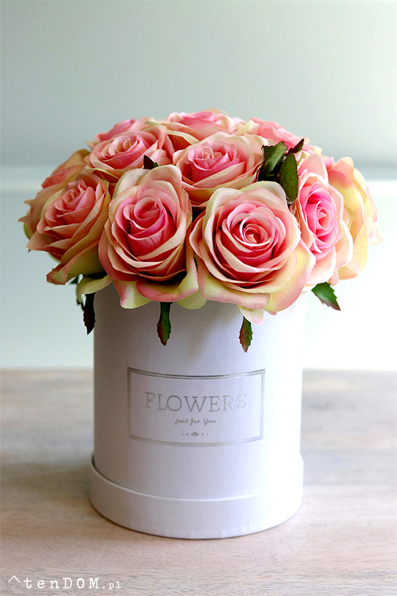 bogaty flowerbox z różami, Sorella, wys.28cm