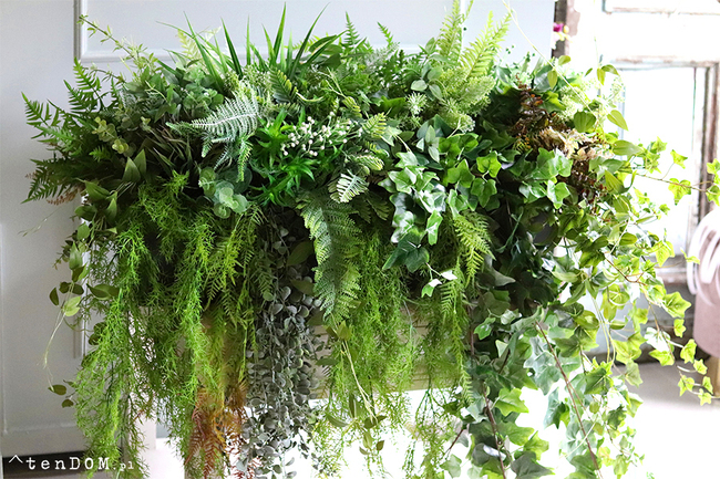 Boggotina, ekskluzywna kompozycja roślinna w donicy na balkon, wym.120x120cm