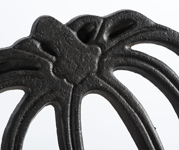 Retro podkładka na stół dynia czarna 19.5x2x19.5cm