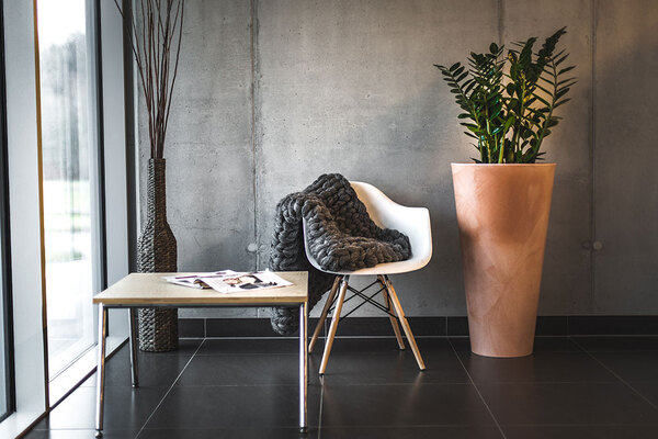 Della donica terakota z wewnętrzną półką 49x90cm