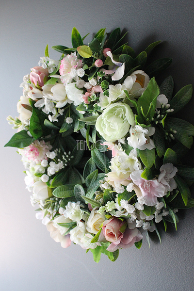 dekoracyjny wianek wiosenny Rosa, śr.30cm 