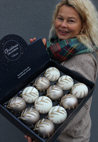 komplet bombek Christmas White&Gold, kpl.12szt.