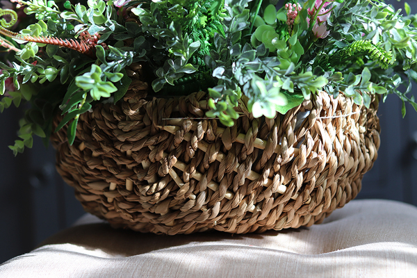 dekoracyjny kosz z hiacyntami, Teressa, wys.46cm