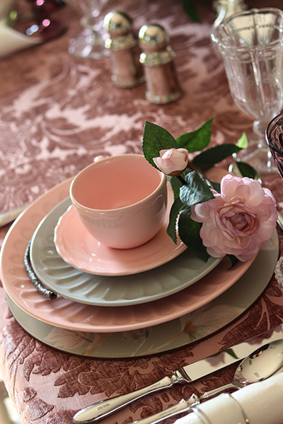  Les Pastels, szary talerz płaski, śr.21cm