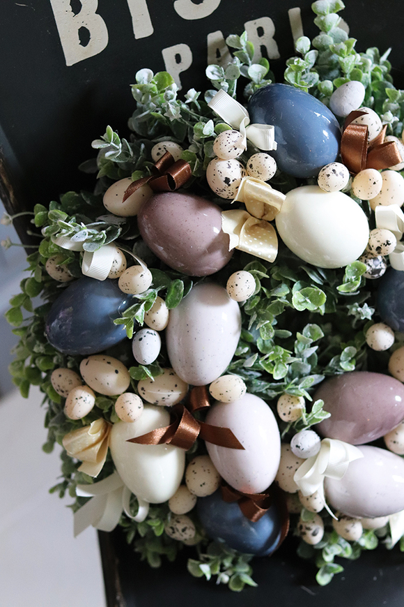 Eggs for Easter, wianek na drzwi wielkanocny, śr.32cm