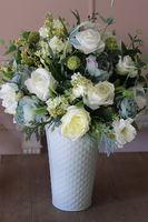 Blue Spring, elegancka kompozycja w metalowym wazonie, wys.58cm 