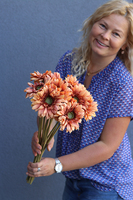 Gerbery Flamenco, bukiet pomarańczowych kwiatów, dł.51cm