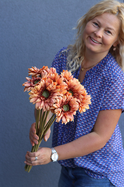 Gerbery Flamenco, bukiet pomarańczowych kwiatów, dł.51cm