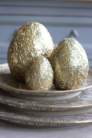 Gold Easter, dekoracja wielkanocna figurka jajo, wys.15cm