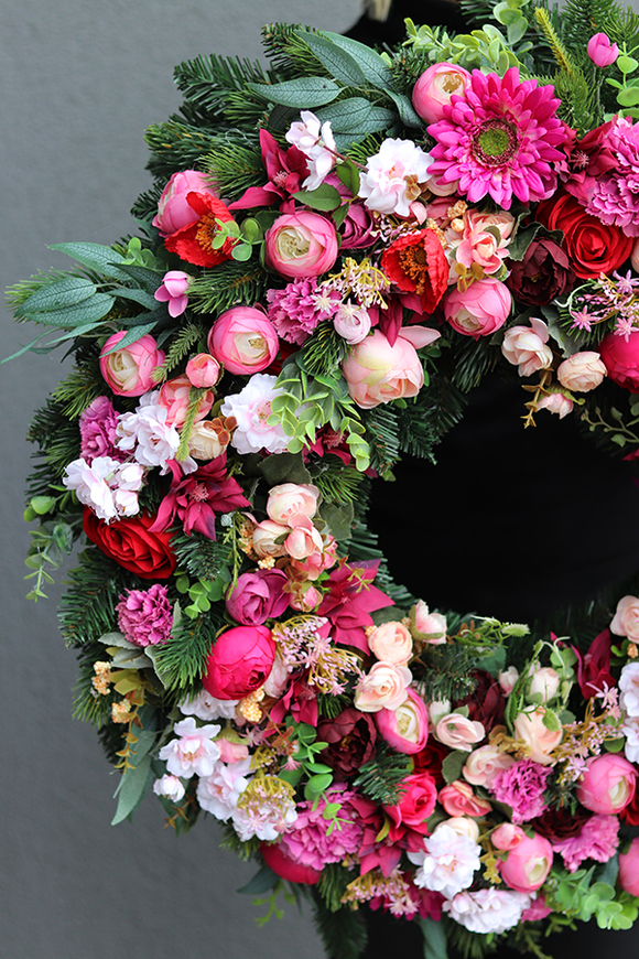 Neron XXL 2, ogromny wieniec / wiązanka nagrobna, śr.77cm