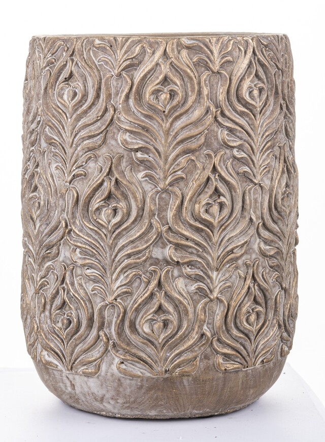 dekoracyjna złota osłonka / doniczka, Dominium, wym.22x15cm