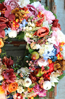 barwny kwiatowy wianek, Piękno Kwiatów 2, śr.38cm