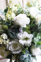 Blue Spring, elegancka kompozycja w metalowym wazonie, wys.58cm 