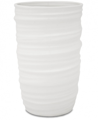 Simply White, nowoczesny ceramiczny wazon, wym.22x14x14cm