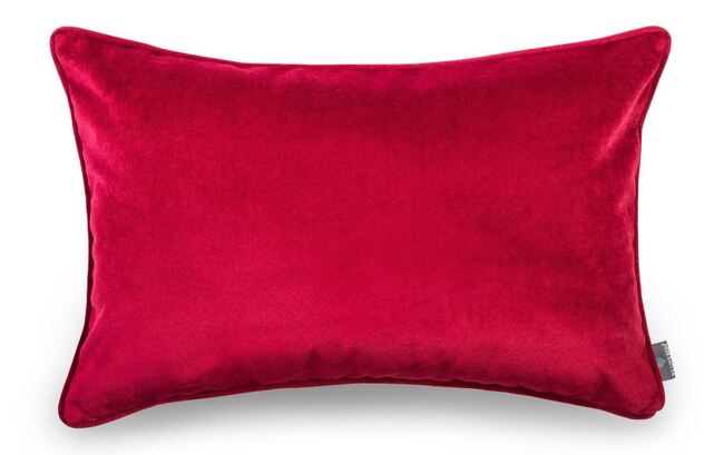 poduszka dekoracyjna welurowa, Velvetia, burgundowa czerwień, wym.40x60cm