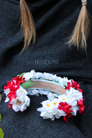 wianek na głowę Biało-czerwony, rozmiar uniwersalny, dziecięcy / dorosły