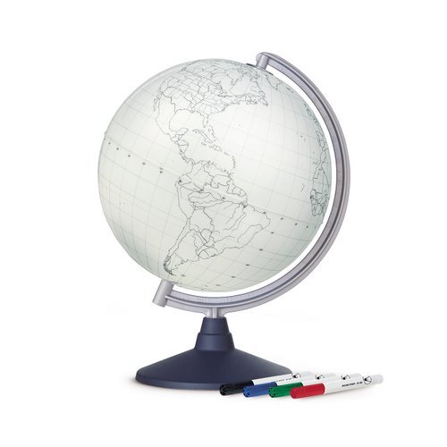 Blank globus zmywalny z pisakami 30cm