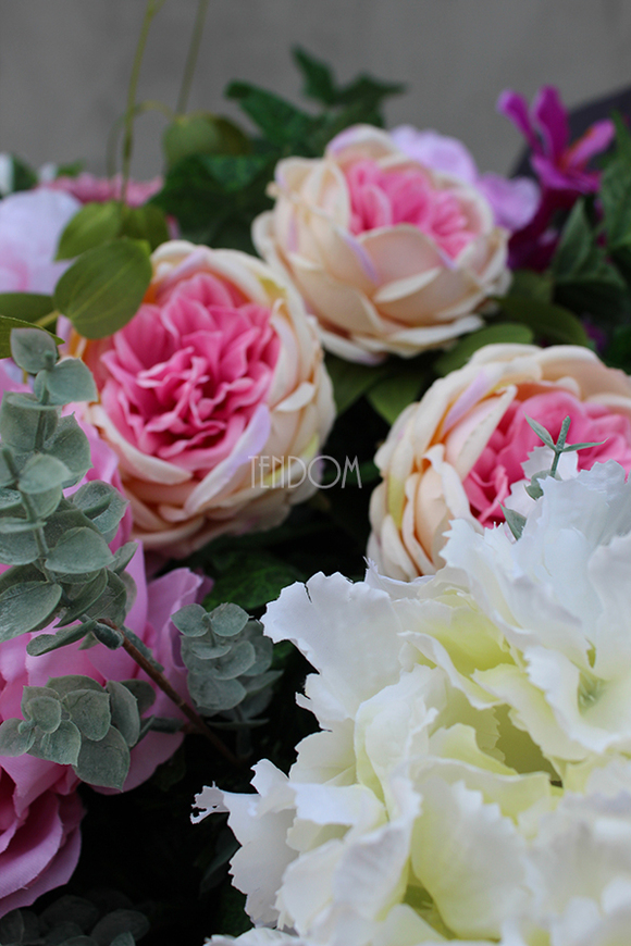 dekoracja / wiązanka nagrobna XL Różowa, dł.100cm