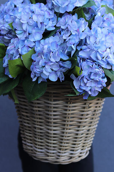 bardzo bogaty kosz hortensji, Blue Provance, wym. 54x54cm  