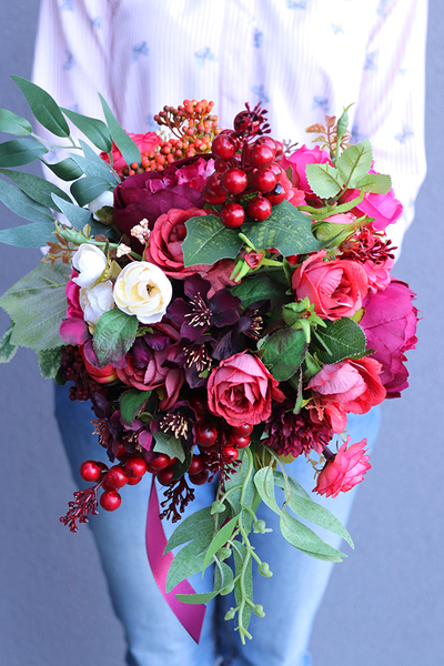 bukiet/dekoracja nagrobna, Telloni, dł.40cm