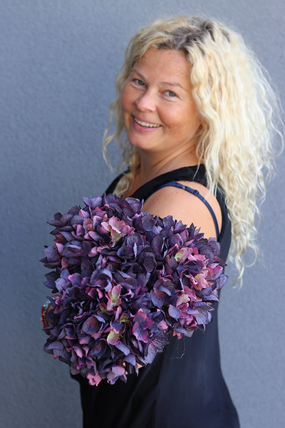 gałązka / sztuczna Hortensja, fioletowa, dł.52cm,1szt. 