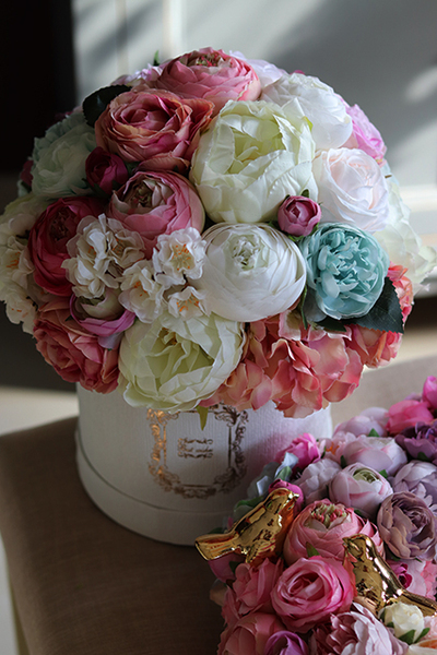 Bella Beauty, zestaw dekoracji kwiatowych, flowerbox & wianek