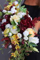 kompozycja kwiatowa w podłużnym naczyniu, Redutto, wym.23x67cm