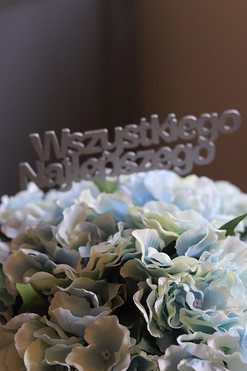 BestWishes, napis - życzenia do kompozycji, Wszystkiego Najlepszego, wym.5x17cm