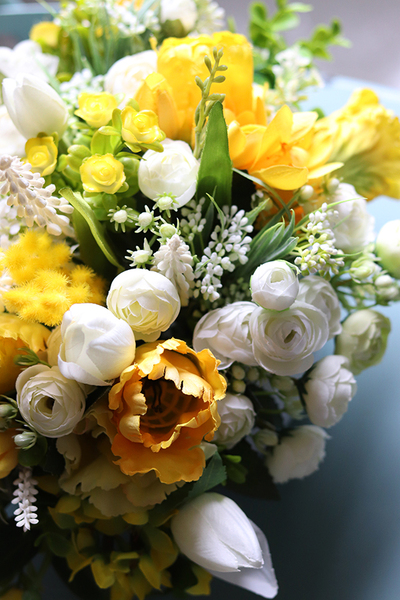 Amira New, dekoracja kwiatowa na stół Wielkanocny, wys.28cm