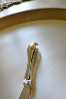 grubo srebrzony nożyk do masła z bursztynem Amber, dł.13cm