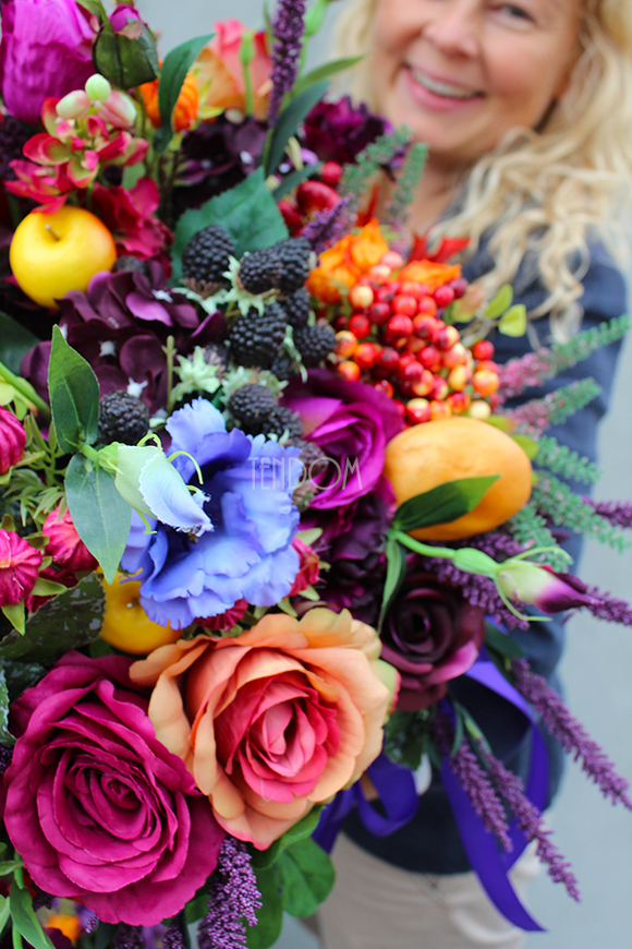 bogaty jesienny kosz Idzie Jesień, wys.65cm  