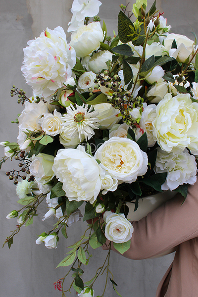 Florencja Biel kompozycja kwiatowa / bukiet, wys.100xśr.85cm 