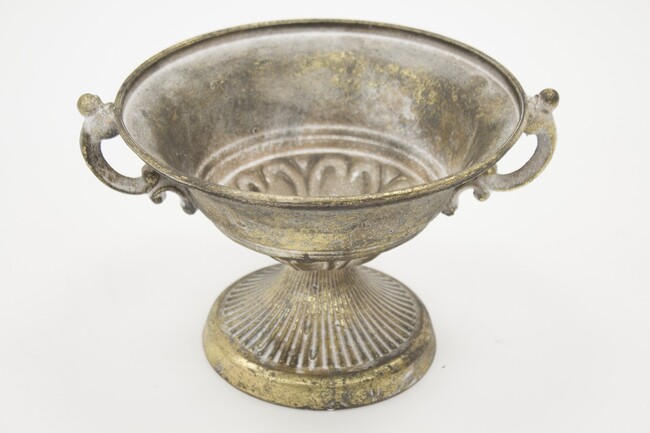 metalowa osłonka / puchar / naczynie, Francesca, wym.15x24x21cm