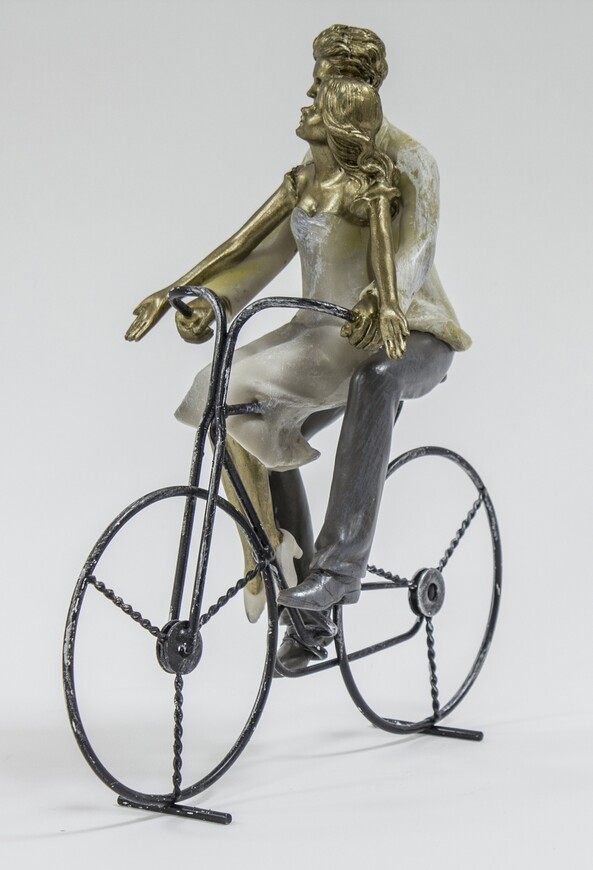 dekoracyjna figurka, Zakochani na Rowerze, wym.26.5x26x12.5cm