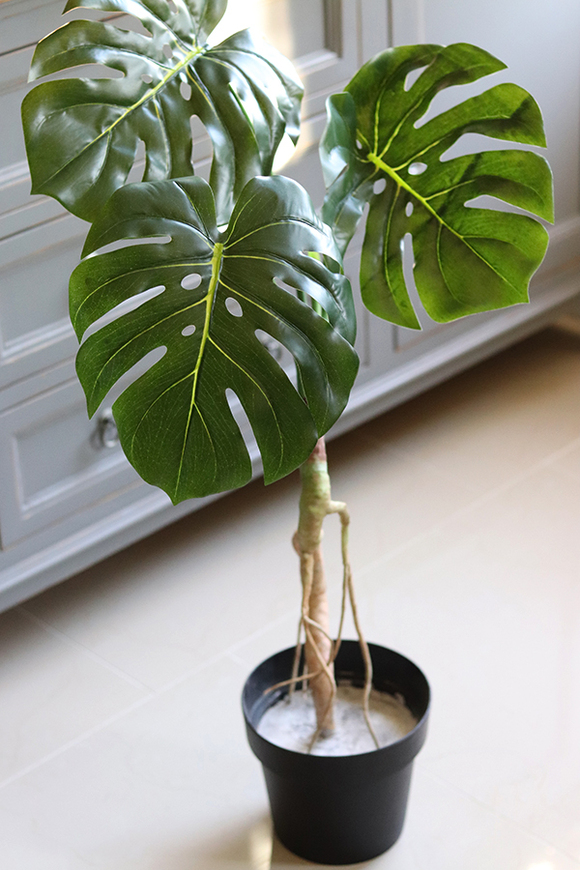 Drzewko Monstera, sztuczne drzewo w doniczce, wys.124cm