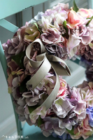 bogaty wianek z hortensji, Delicata, śr.36cm