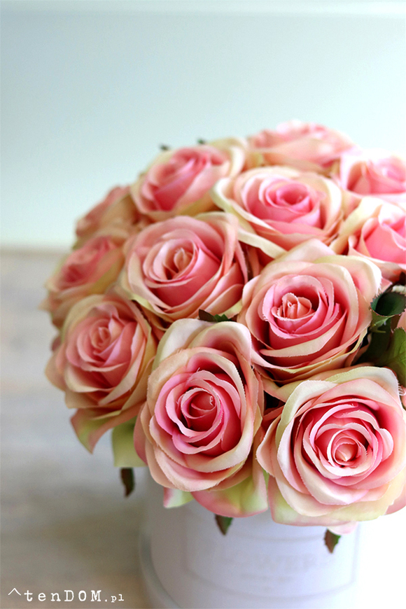 bogaty flowerbox z różami, Sorella, wys.28cm