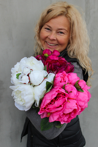 bukiet kwiatów piwonii Peonia 3, wys.35cm