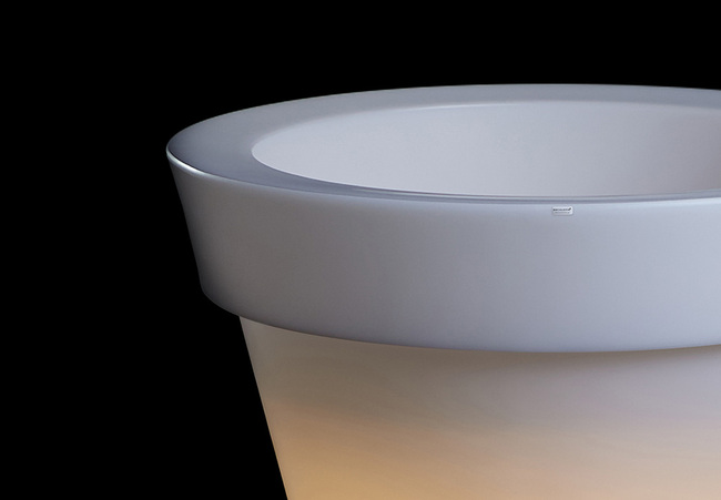 Grande donica podświetlana światło ciepłe, 88x75cm