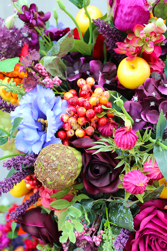 bogaty jesienny kosz Idzie Jesień, wys.65cm  