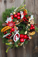 bożonarodzeniowy wianek stroik Przytulne Domostwo śr.29cm  