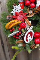 bożonarodzeniowy wianek stroik Przytulne Domostwo śr.29cm