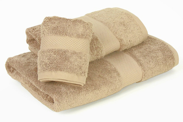 bawełniany ręcznik Carmen beżowy, wym.70x140cm