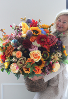 ekskluzywny jesienny kosz Meluzyna, wys.78cm, śr.70cm 