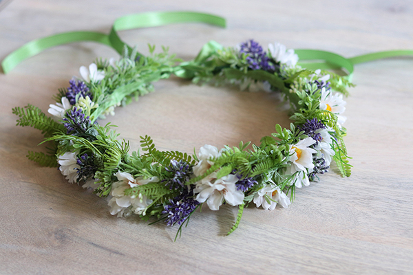 Noc Świętojańska, kwiatowy wianek na głowę, rozmiar uniwersalny